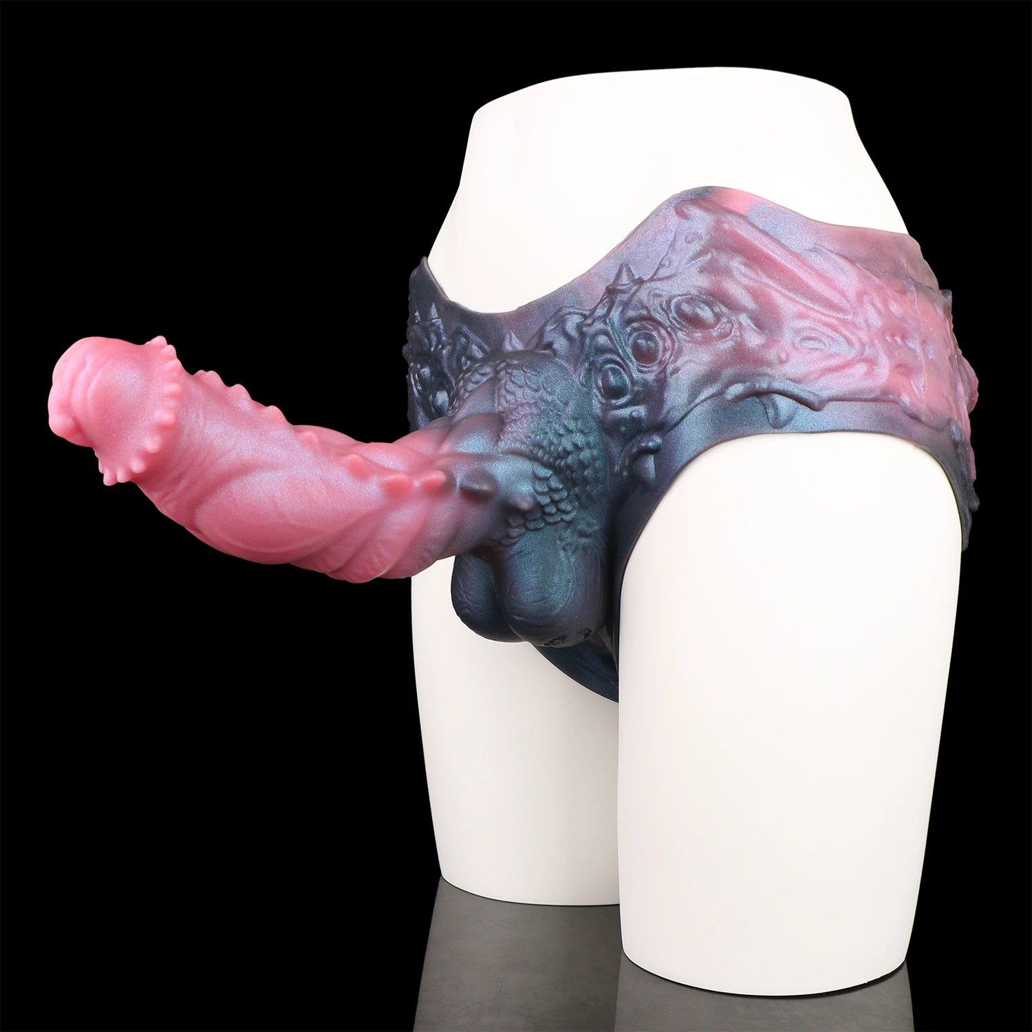 YOCY الوحش الجوف دسار سيليكون بانت 10.62 بوصة قضيب جلدي الغريبة الحصان دسار سراويل داخلية القضيب موسع كم #2