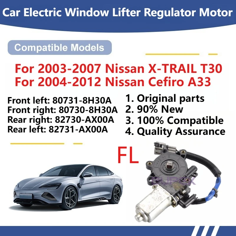 

For 2003-2007 Nissan X-TRAIL T30/Cefiro A33 2004-2012 Car Electric Window Lifter Regulator Motor Original Parts 80731-8H30A