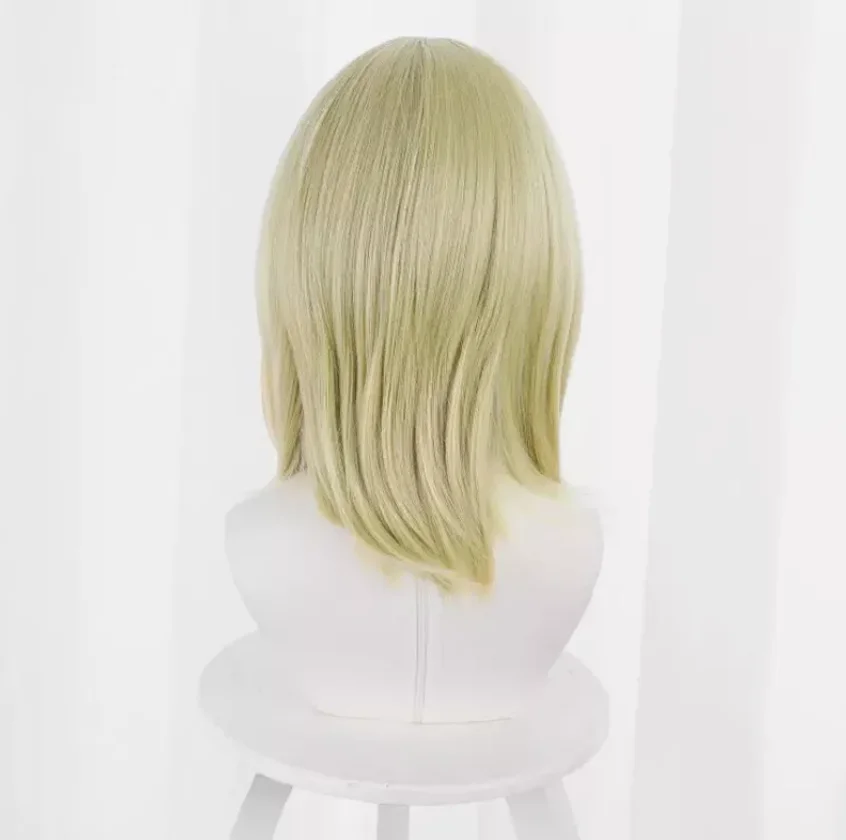 Wonder Egg Priority Rika Kawai wig Cosplay 40cm, pirang panjang campur merah muda