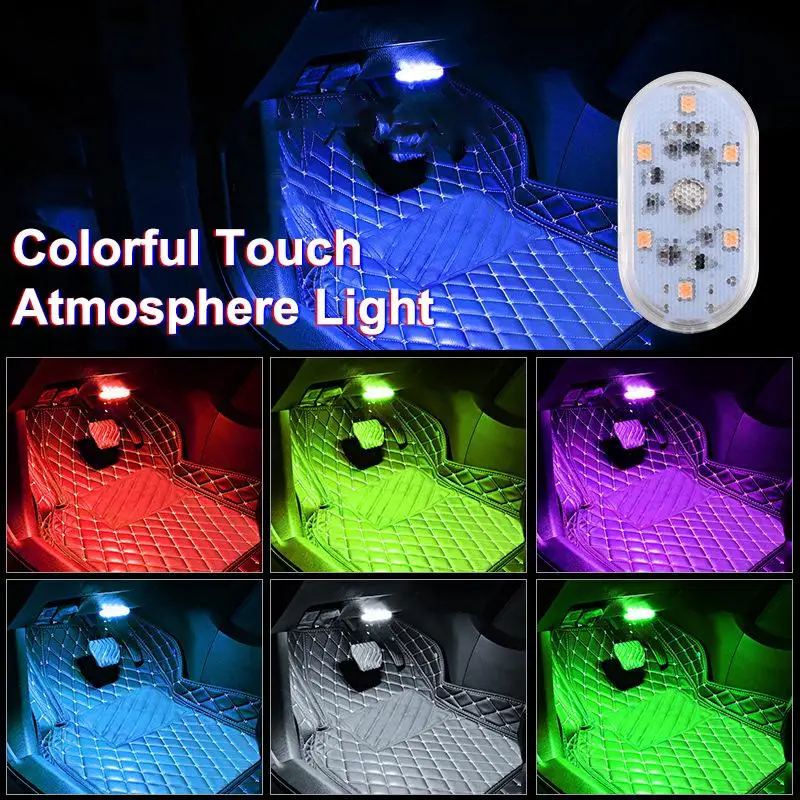 

Automotive Atmosphere Lighting Foot Atmosphere Wiring Free LED Wireless Magnetic Suction Lighting