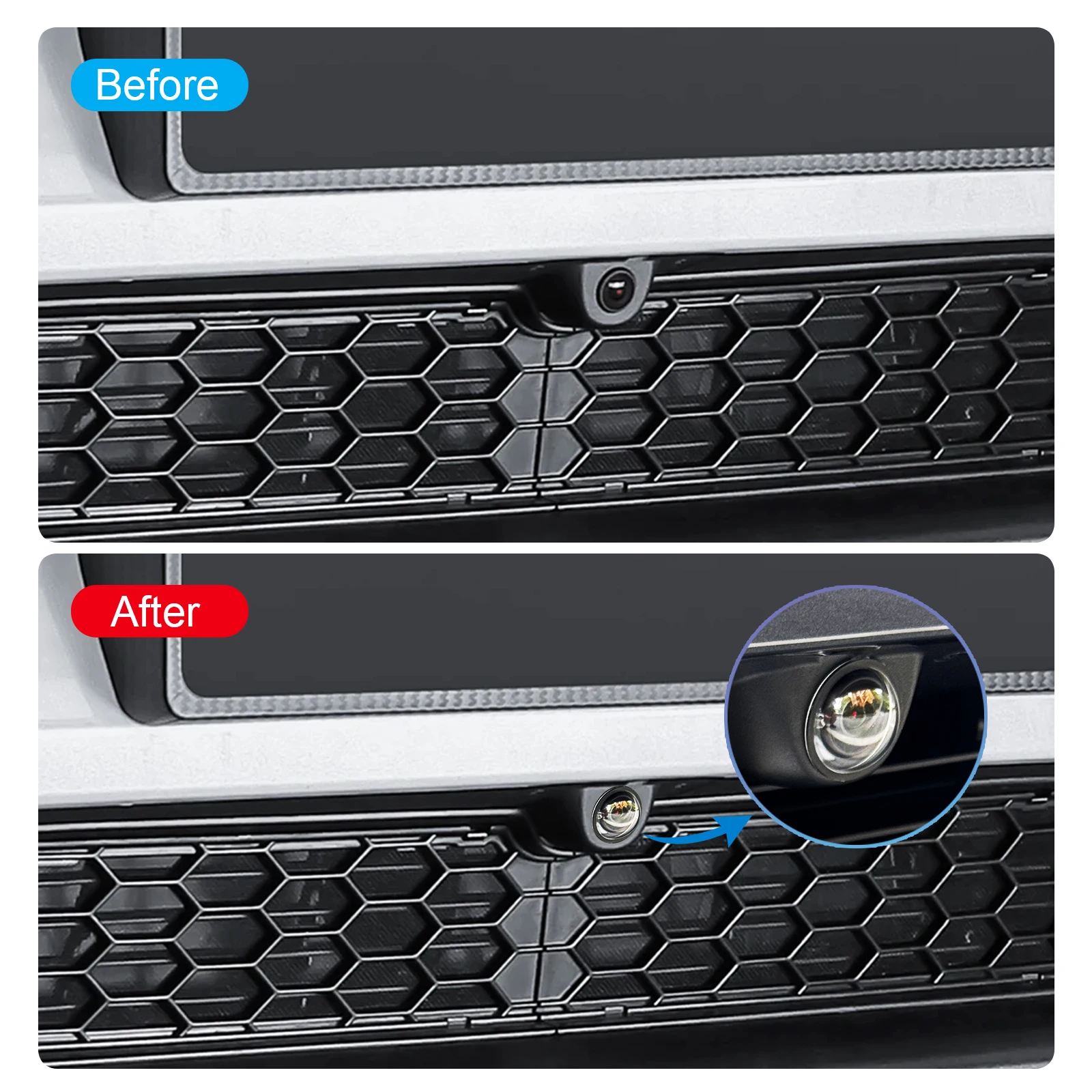 Front Bumper Camera Lens Guard PC Protector For Tesla 2025 Cybertruck/Tesla Model Y Juniper/Model S/3 2025 Lens Protection Cover
