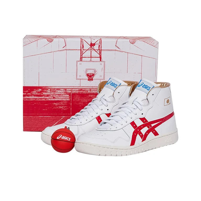 ASICS Japan L Vintage Basketball Shoes Unisex High Top White/Red 1203A138-100(S-BOX)