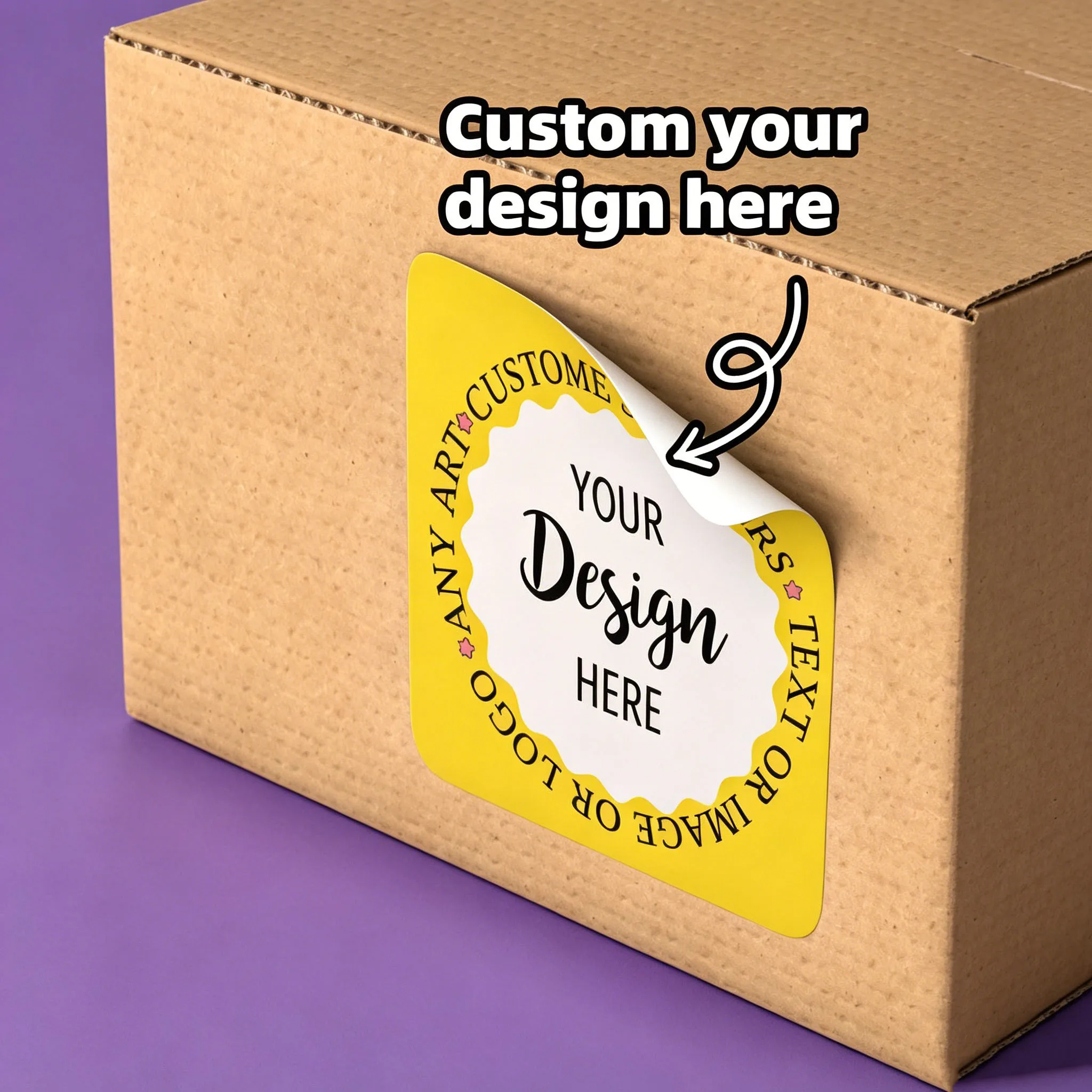 

Waterproof Custom Stickers Personalized Vinyl Labels Self Adhesive Custom Logo Text Image Round Square Decals for Business Packa