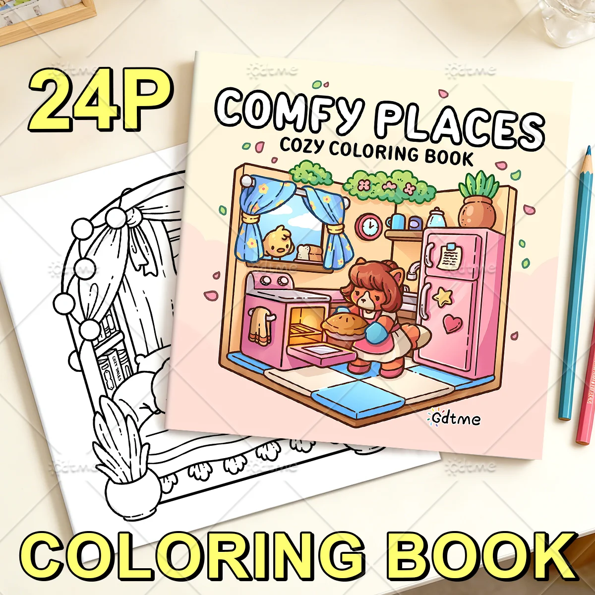 COMFY PLACES Bold-easy Patterns Coloring Book for Adults Cute Drawing Book Perfect Gift for Party and Birthday ﻿