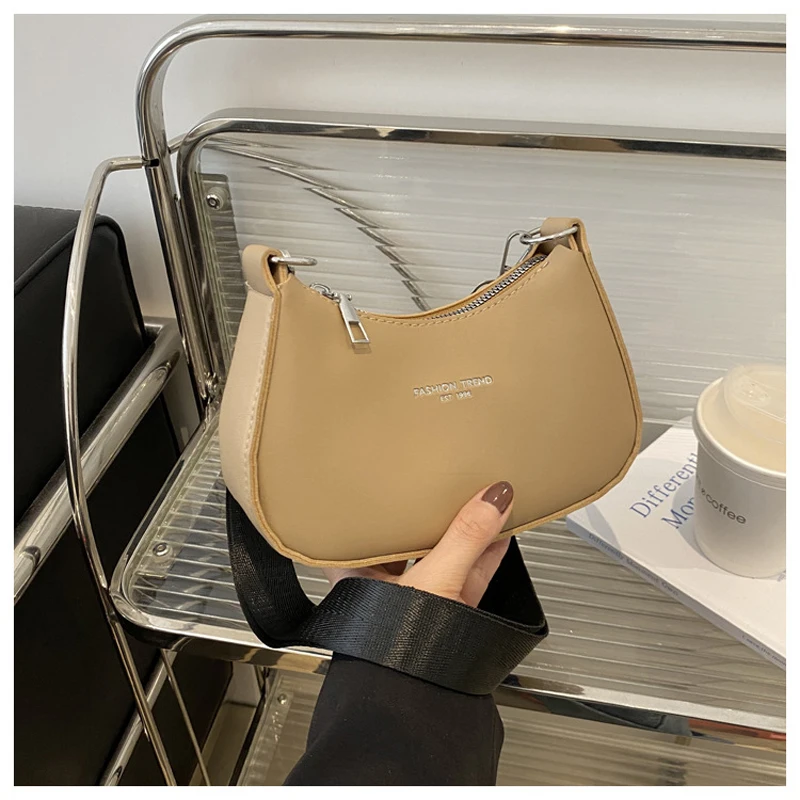 PU Leather Shoulder Bag Fashionable Cross-Body Bag Women'S Casual Commuter Bag Earphones Mobile Phone Lipstick Storage Bag