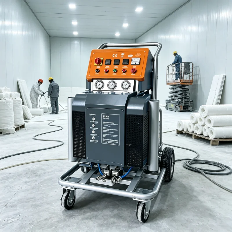 Small Polyurethane Foam Spray Machine Pump PLC Control High Productivity 1 Year Warranty-Cold Storage/Pipelines/Warehouses Quick