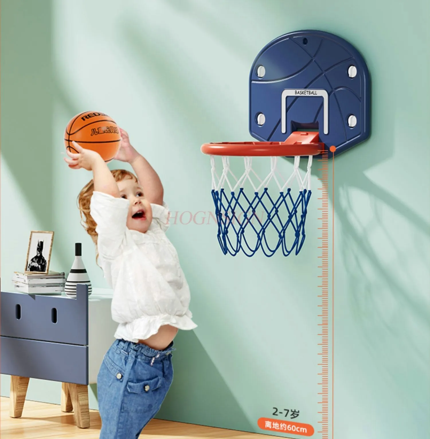 

Children's basketball rack indoor baby 3-6 years old boy toy home hanging shooting frame without punching