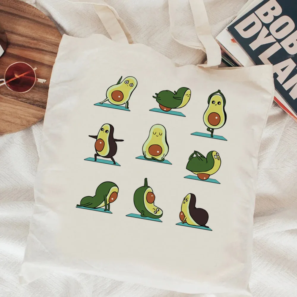 Avocado shopping bag eco cotton recycle bag bolsa bag net foldable sac cabas bolsa compra custom