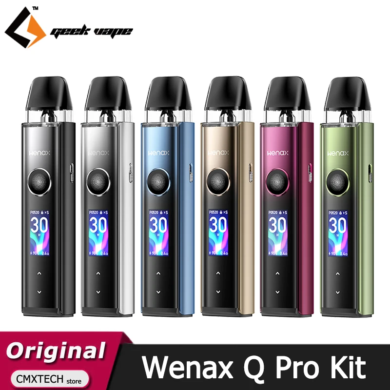 GeekVape-Wenax Q Pro طقم Vape ، فابر سيجارة إلكترونية ، فابر ، فابر ، 2 ، 30 واط ، بطارية مللي أمبير ، أصلية