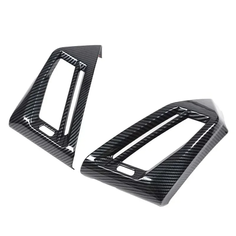 suitable For BMW Ix 2022-24 ABS Carbon Fiber Central Air Conditioning Side Air Vents Frame Covers Trim Interior Car Accessories
