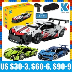 KeeYee World K96124 KAIYU Technical Moter Power APP Remote Control Super Racing Car Bricks Building Blocks Toys Kids Gift Sets