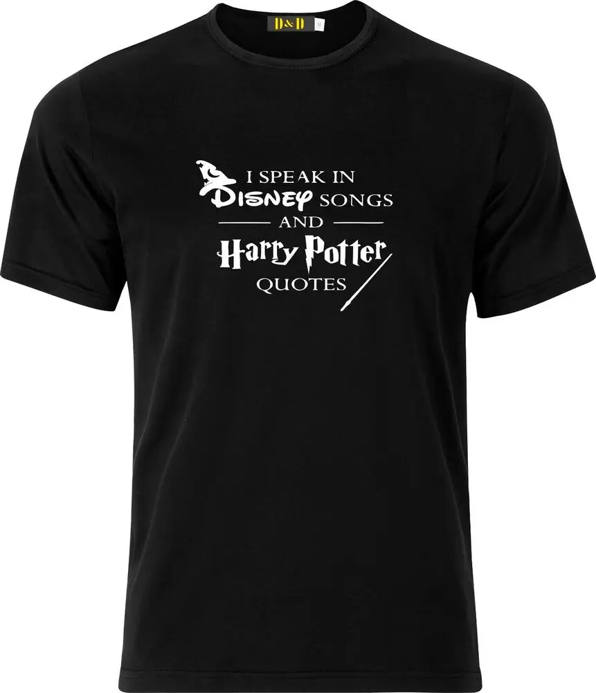 I SPEAK IN SONGS AND HARRY QUOTES  GIFT XMAS BIRTHDAY T SHIRT  High Quality 100%Cotton Short Sleeve