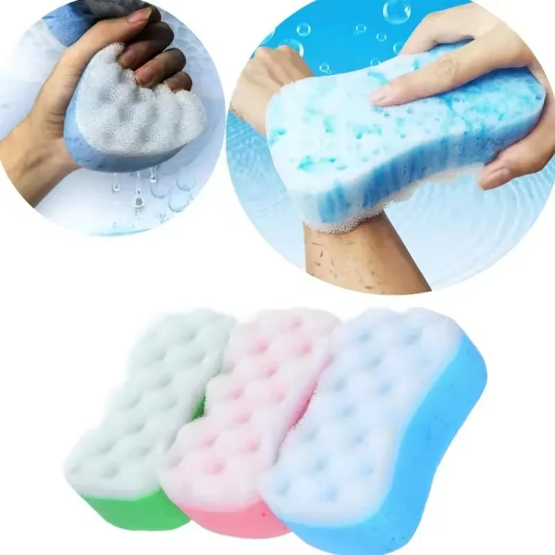 Soft Bath Sponge Body Scrub Bast Wisp Massage Brush Body Washcloth Skin Scrubber Relax Exfoliating Skincare Shower Accessories