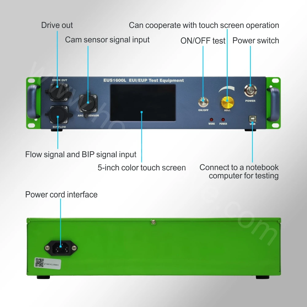 High Pressure EUS1600 EUS1800 Diesel Fuel Injector EUI EUP Piezo Common Rail Injector Tester With Cambox Testing Equipment Work