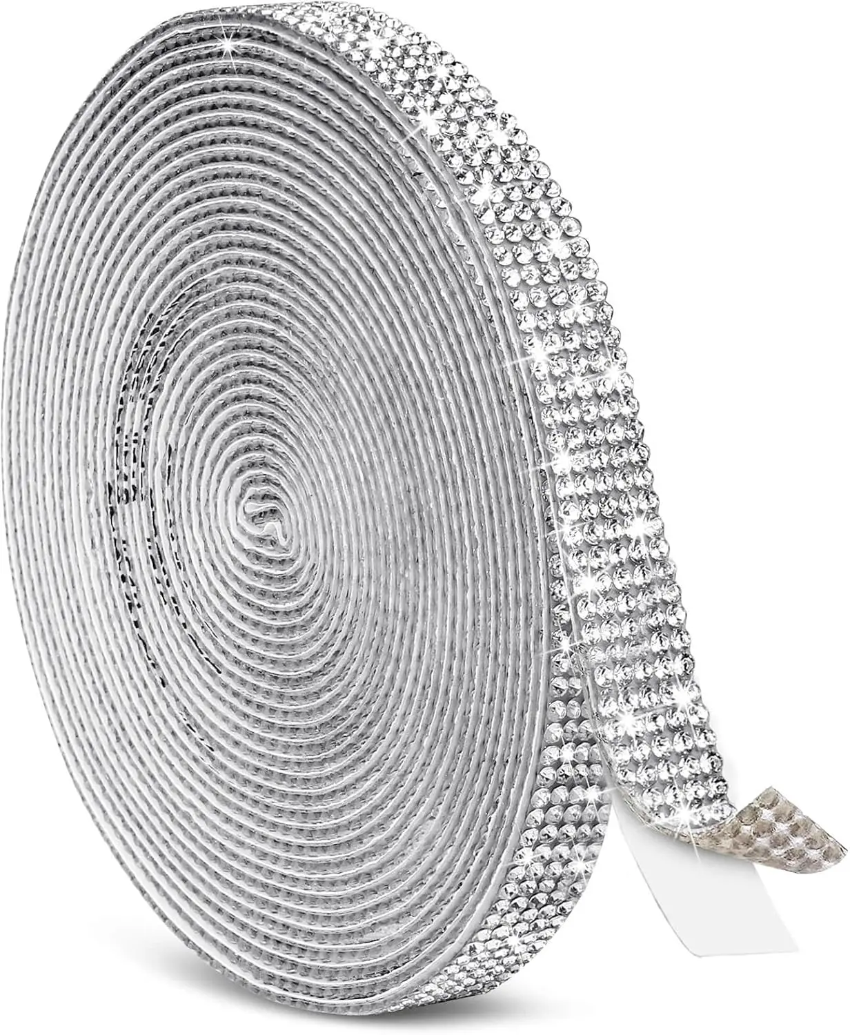 

Self Adhesive Rhinestone Ribbon Roll 5 Yards - Glitter Diamond Crystal Strips for Crafts Fabric Car Shoes Décor