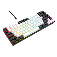 Wired Gaming Keyboard Type C 84 Keys RGB Backlit Ergonomically Curved Quiet Desktop Computer Keyboard for Family Office Editing