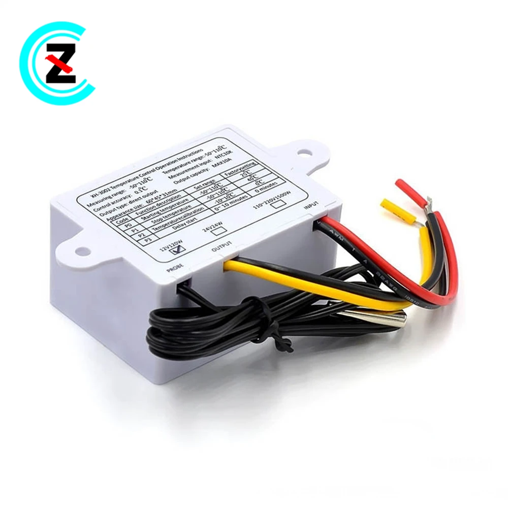 XH-W3002microcomputer digital temperature control switch digital display, 12V/24V/220V, climbing pet box temperature control DIY