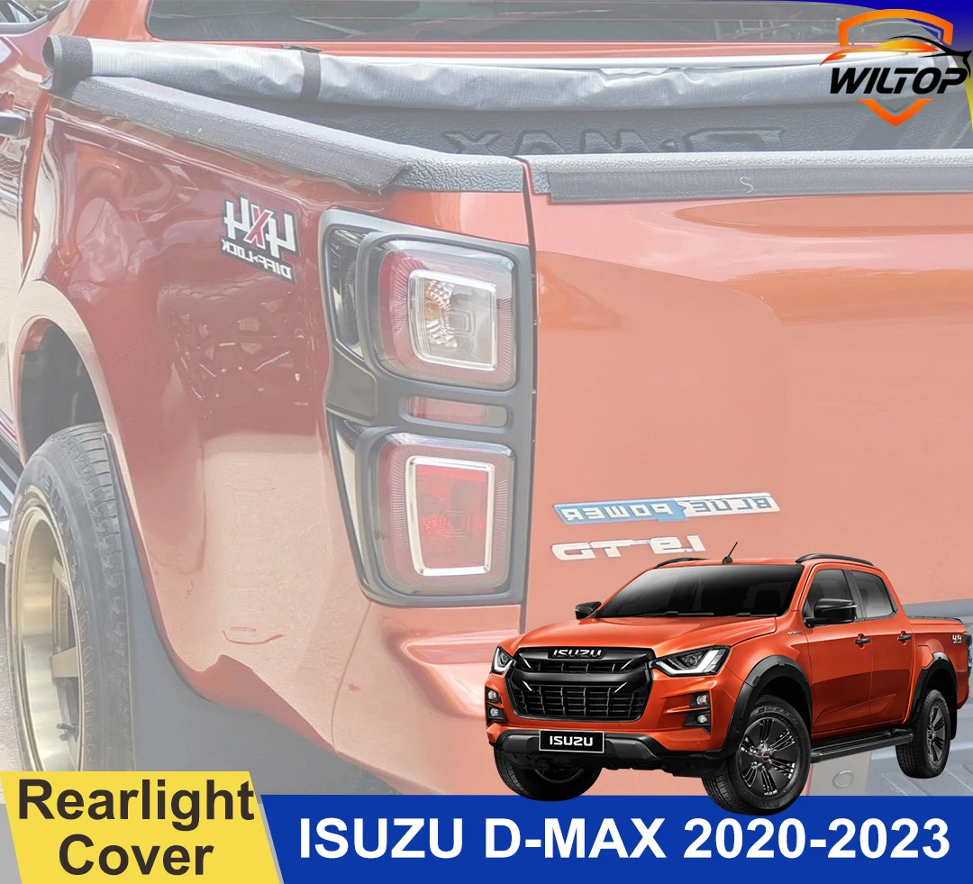 Rear Light Covers For Isuzu D-Max Dmax 2020 2021 2022 2023 Car Accessories Tail Lamp Hoods 2pcs/set