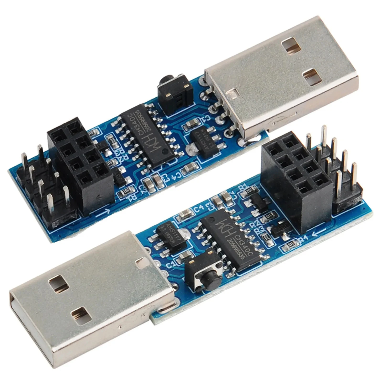 1/2 PCS USB to ESP8266 1C ESP-01 ESP-01S Prog WiFi Programmer Downloader with RESET Auto-download Circuit