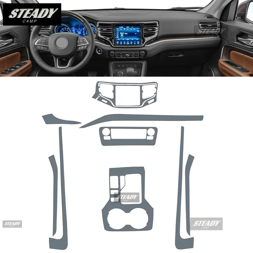 

For JEEP Commander 2018-2021 Car interior Center console transparent TPU Paint protective film Anti scratch sticker LCD screen