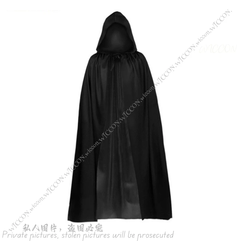 New Terror Halloween Party Cosplay bambini adulto morte mantello nero Halloween Death Skull Skeleton Ball Costume Prop Set mantello