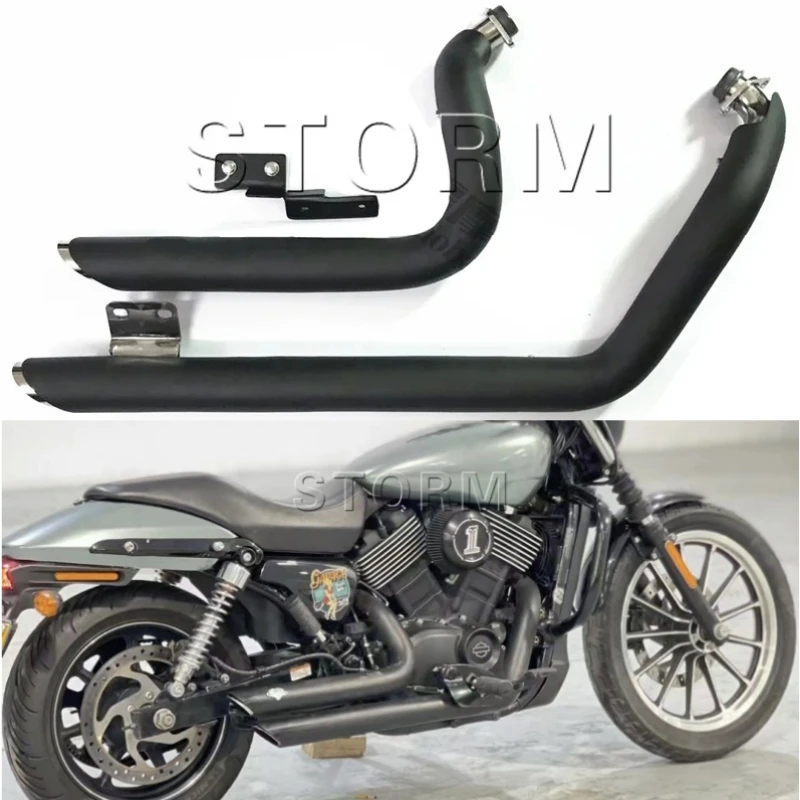 For Motorcycle 2-Into-2 Full Exhaust System Muffler Exhaust Pipe For Harley street 750 street 500 XG750 XG500 exhaust