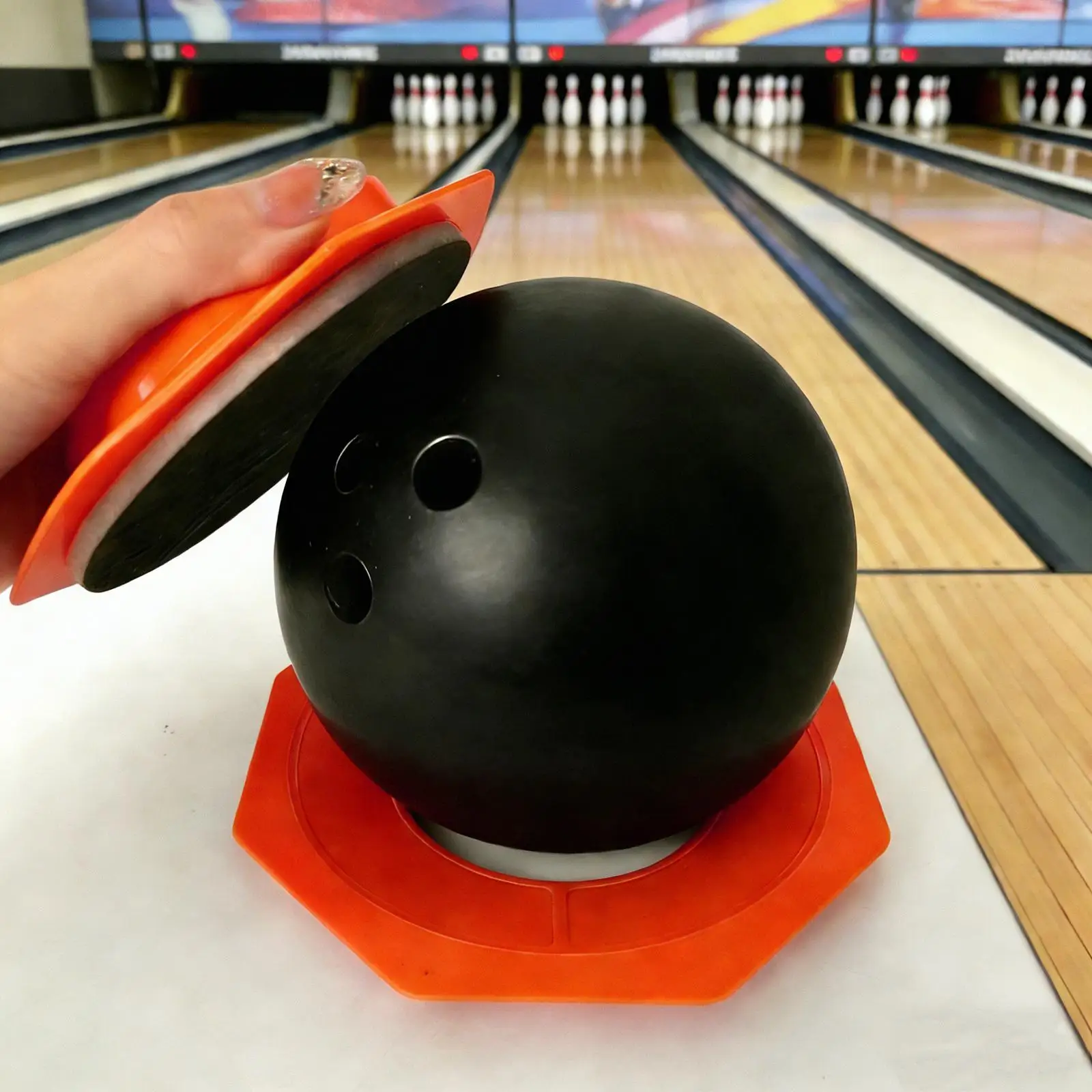 

Versatile Ball Cup Display Stand for Bowling Ball Polishing Storage and Game Room Showcase Accessories