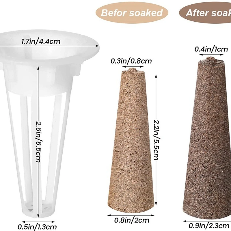 10 قطع من ملحقات الحديقة المائية، للحديقة المائية الداخلية تتضمن سلال نمو النباتات وإسفنجات نمو النباتات