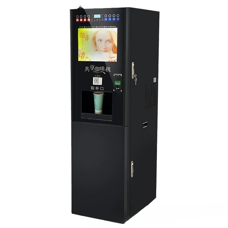 

Automatic cup drop coin machine scan code coffee milk tea beverage vending machine commercial unmanned self-service selling