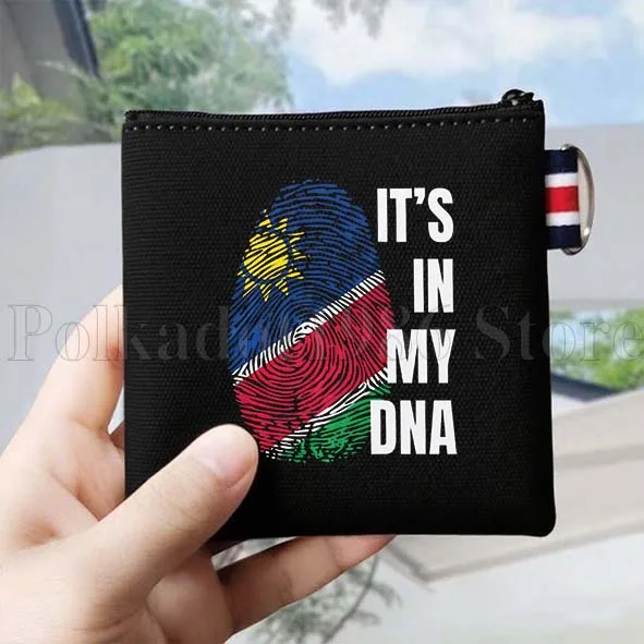 ناميبيا خريطة البلد العلم فتاة ناميبيا أفريقيا لطيف الهدايا قماش محفظة نسائية للعملات المعدنية حقيبة مفتاح أحمر الشفاه السفر تخزين حافظة للبطاقات حقيبة المحفظة