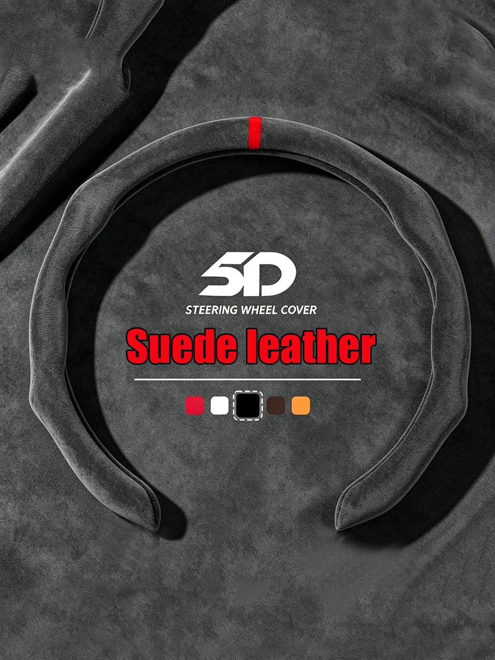 5D Sports Premium Rutschfester Lenkradbezug für BMW M Sport G30 G02 X5 F40 F41 G82 M4 Weiches Wildleder Auto-Innenausstattung – Detail 10