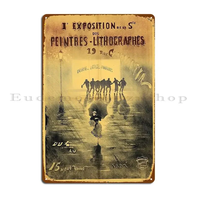 Exposition 1897 Retro Poster Metallschild Poster Club Individualisierbare Wanddekoration Club Blechschild Poster