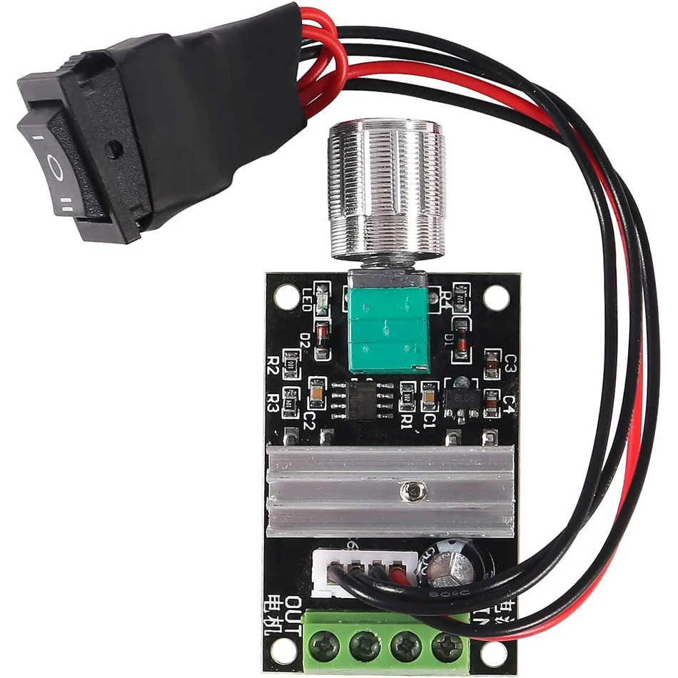 6V 12V 24V 28V 3A 80W DC Motor Speed Controller PWM Speed Adjustable Reversible Switch 1203BB DC Motor Driver Reversing