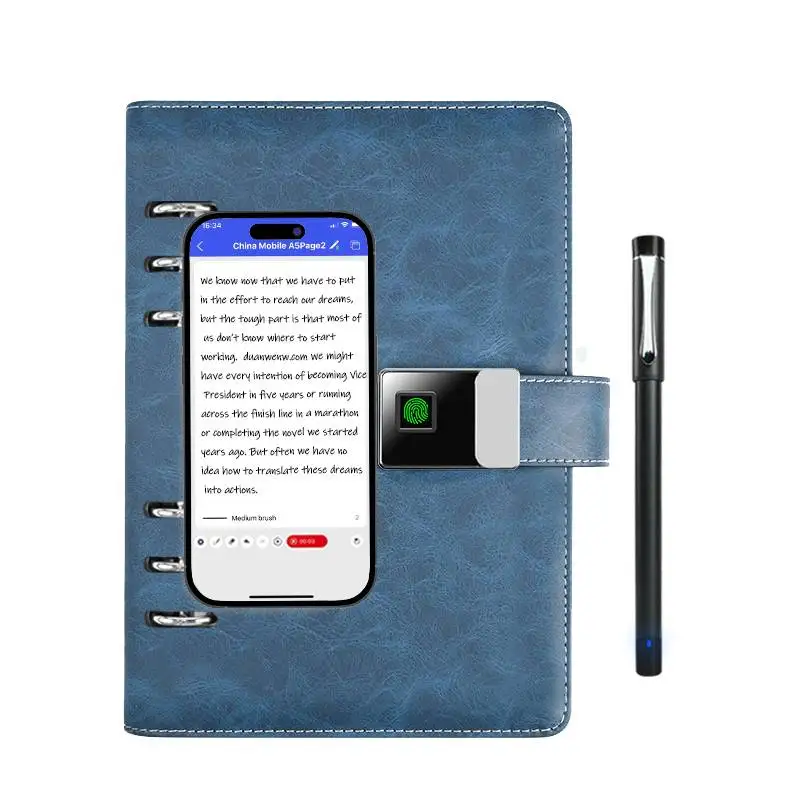 Fingerprint Lock Notebook Smart Paper Core Smart Pen Diary 16G USB Flash Drive AI Drawing Writing