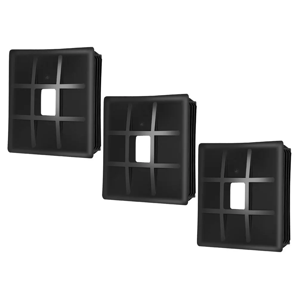 

3pcs Rv Bumper Cap End Protector Durable Square Trailer Bumper Plug Caps Easy Install For Camper Motorhome Exhaust Pipe Cover