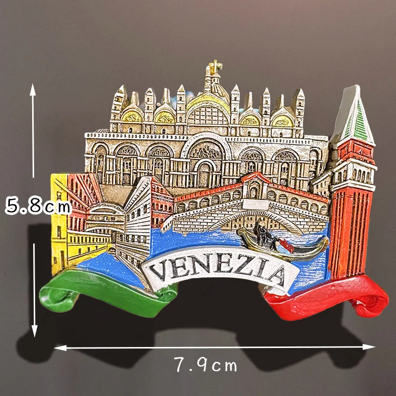 مغناطيس ثلاجة بعلامات عالمية مطبوعة ثلاثية الأبعاد، ديكور ثلاجة تذكارية شهيرة، هدية تذكارية فريدة لعشاق السفر #5