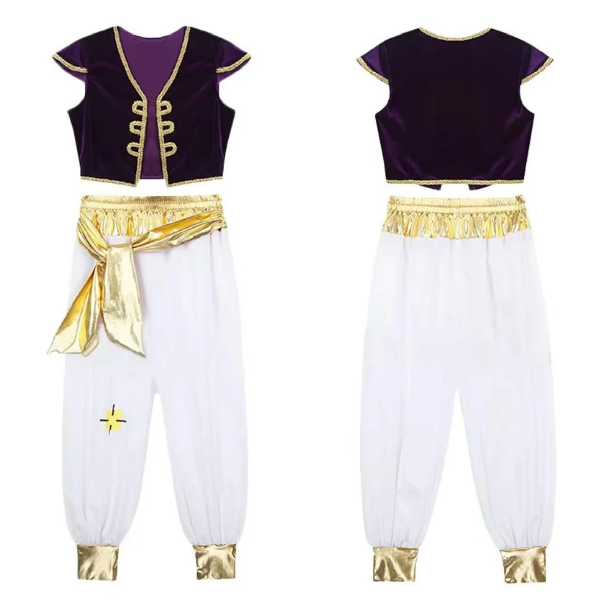 Aladdin Prince Cosplay Costume Kids Boys Vest Pants Suit Outfit Uniform Mens Halloween Carnival Party Arabian Prince Costumes