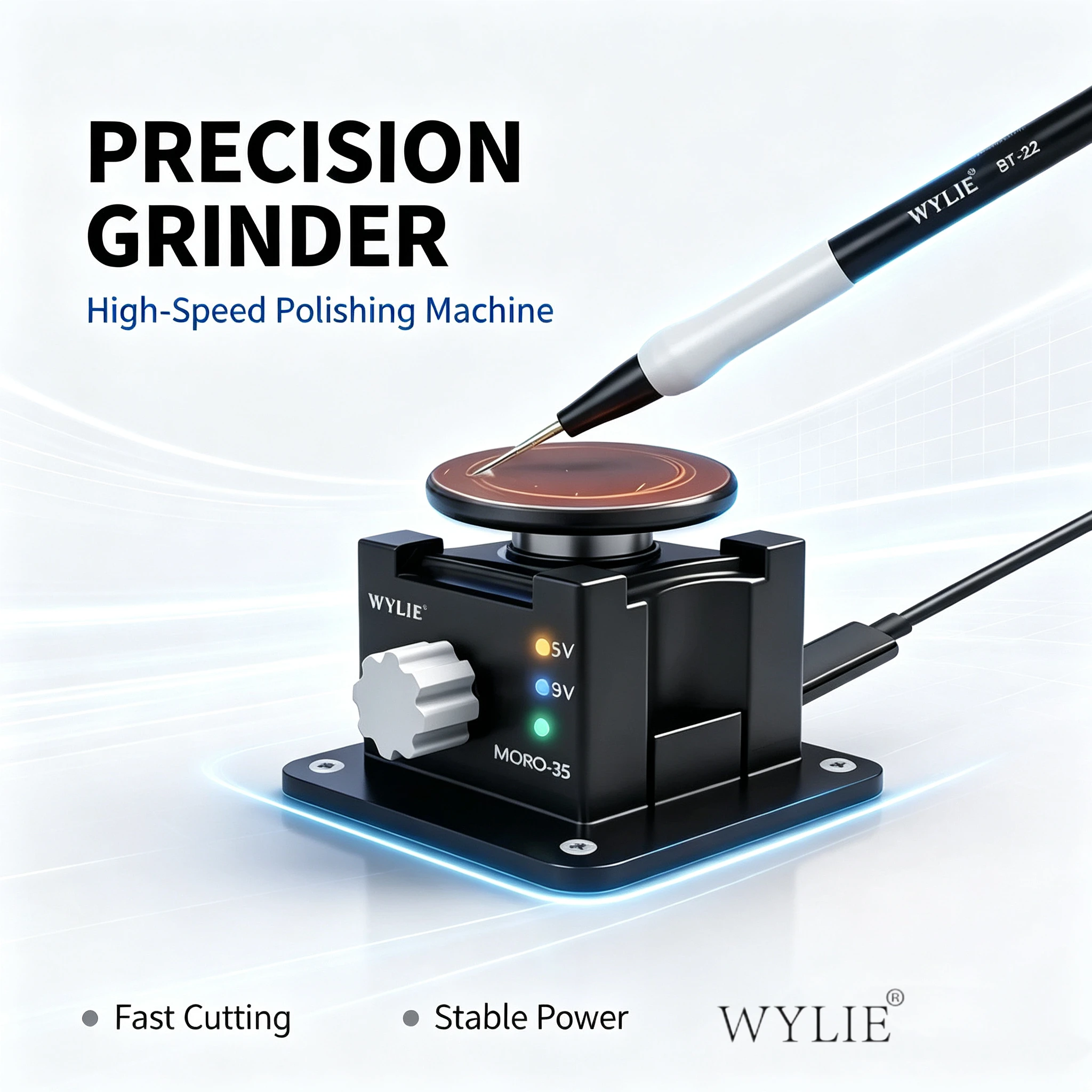 WEILI MORO-35 Magician Grinder Small Disc Polishing Grinding Blade for Watch Pen Tweezers Engraving Knife - Precision Polishing