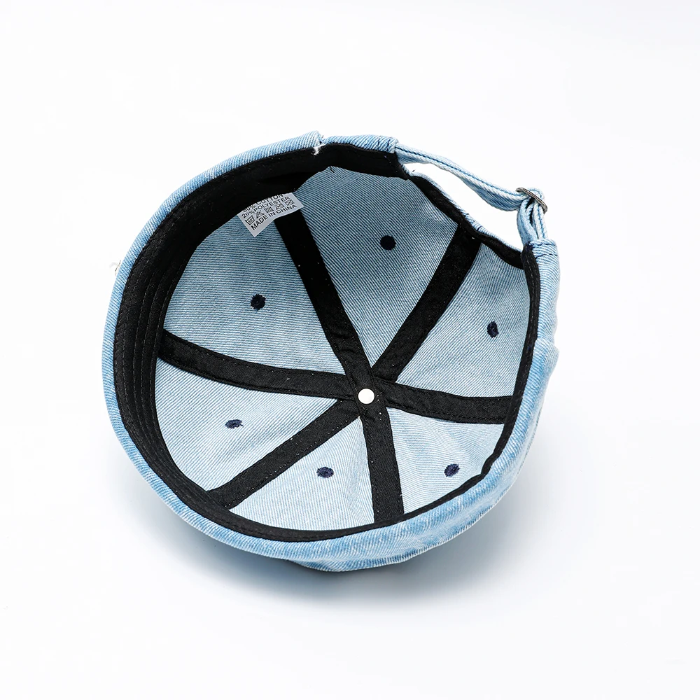 หมวกฮิปฮอปสไตล์สตรีทสำหรับผู้ชาย หมวกเดนิมทรงโดม หมวกกะลาสีสำหรับผู้หญิง ลดราคา