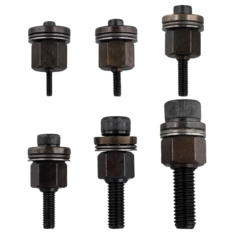 

6Pcs Hand Rivet Tool Steel Head Set Manual Riveter Replace Tip Nut M3/M4/M5/M6/M8/M10 Mandrel Head For Rivet Nut Tool