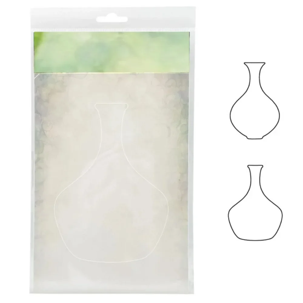 Bladeren en glazen fles voor 2025 nieuwe metalen stencil stempels voor DIY scrapbooking fotoalbum embossing decoratieve DIY papierkaarten