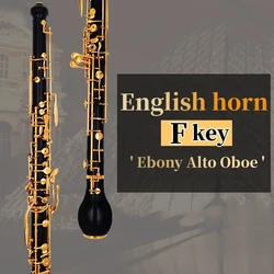 English horn ebony wood F key Alto Oboe semi-automatic oboe Solid wood,Gold-plated Keys Woodwind cloth plush velvet lined