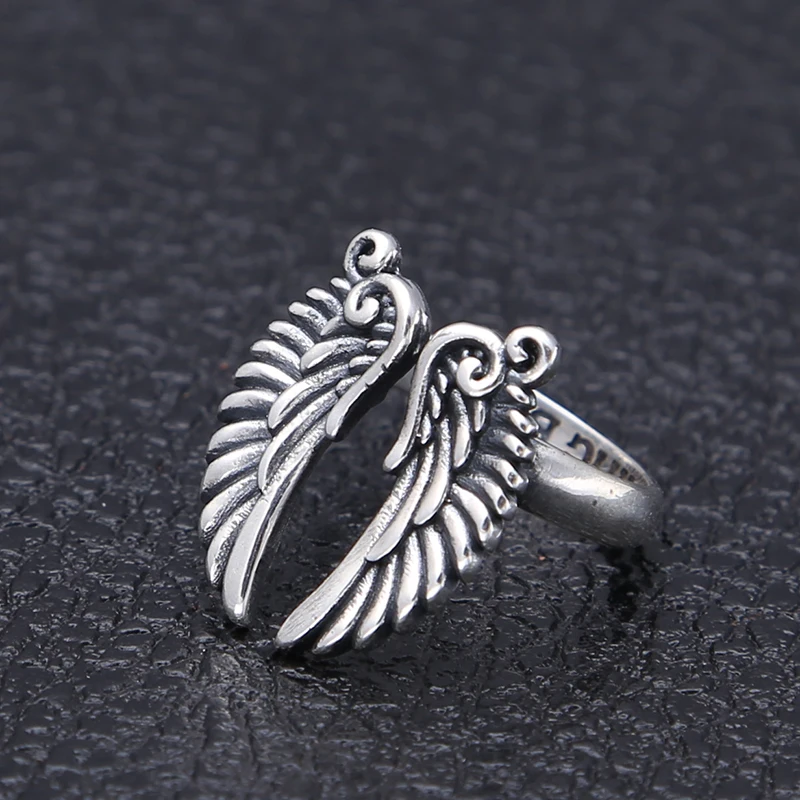 s925-sterling-silver-jewelry-creative-letter-angel-wings-ring-trendyk-styleretro-thai-silver-ring-for-women