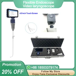 4.5 Inch Color Digital Touch Screen Airway Intubation Video Laryngoscope Video Lighted Intubation Stylet Suitcase Include