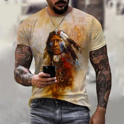 Summer Indians 3D Print T-Shirts Streetwear Men Women Fashion Oversized Short Sleeve T Shirt O-Neck Male Tees Tops Clothing