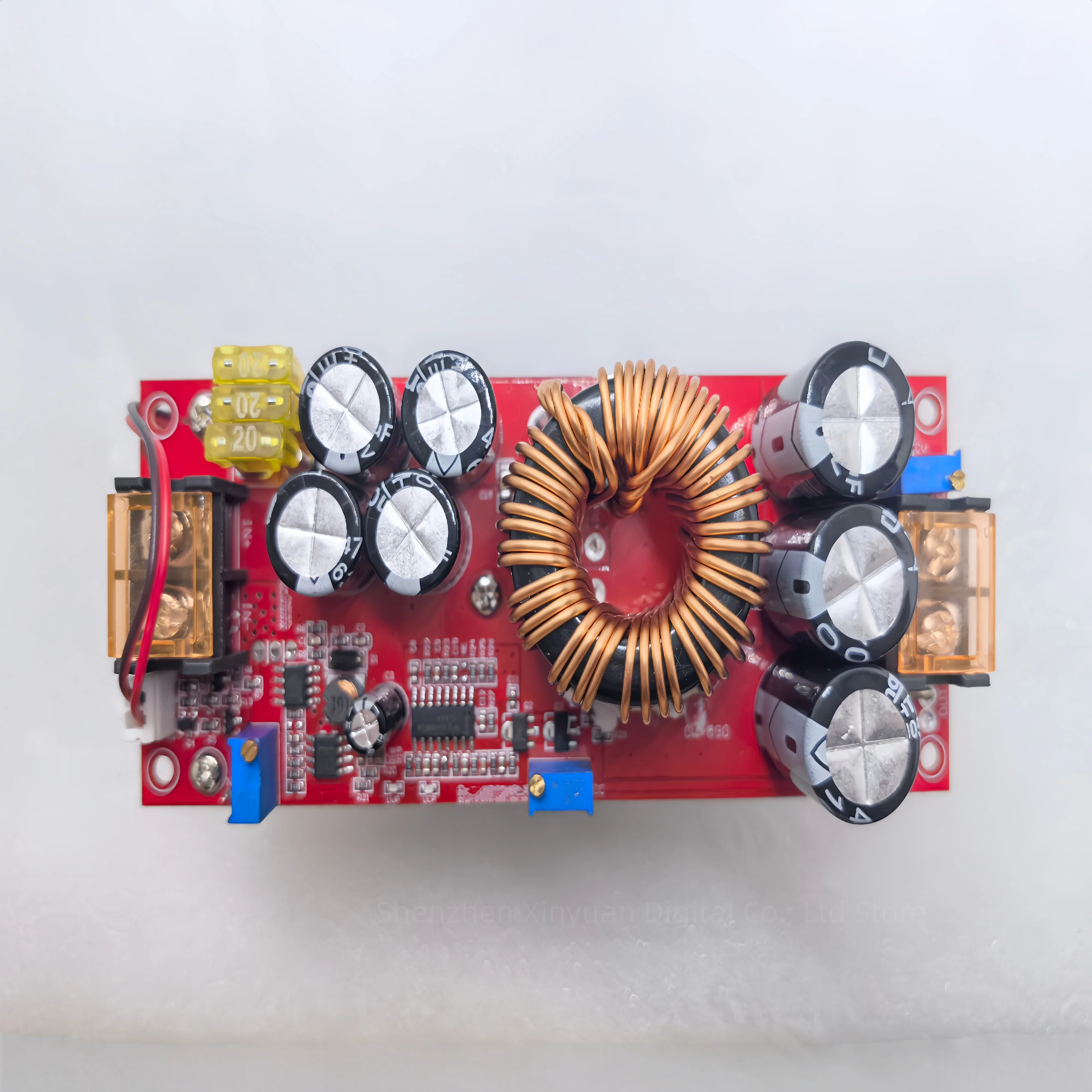 1500W 30A DC-DC Buck-Boost Power Module 12-90V Continuously Adjustable CC CV Converter with Cooling Fan