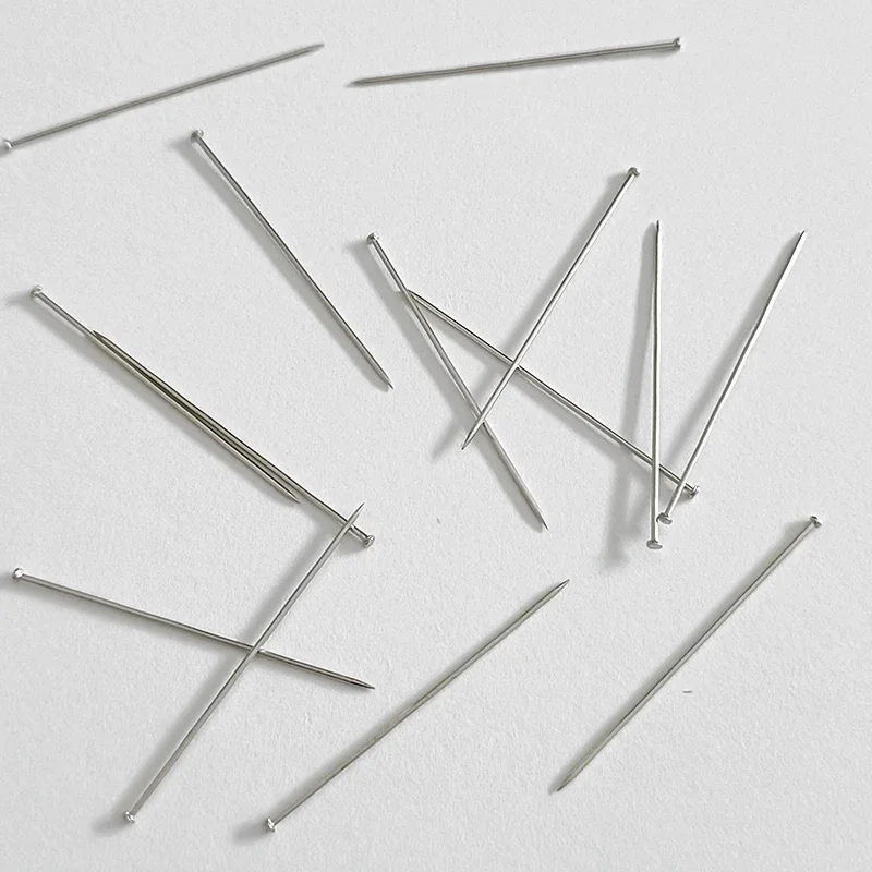 300Pcs/35Mm Rvs Naaien Pins Naaister Rechte Hechtdraad Pins Fijn Satijn Head Pins Diy Sieraden Maken van Naaien Gereedschap