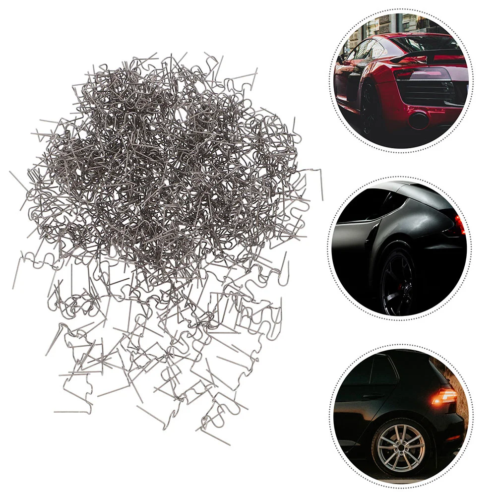 100 pièces 06mm agrafes chaudes en forme de vague agrafes de soudage en plastique fournitures de soudage pour la réparation de pare-chocs de voiture carrosserie soudure en plastique Rep