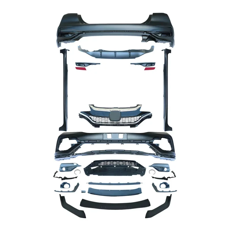 

Suitable for 2014-2018 Honda Fit, Upgrade to RS Style Full Body Kit, Front Rear Bumper, Side Skirt and Grille