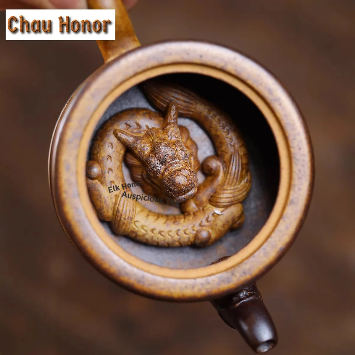 200ml  Yixing Purple Clay Teapots Handmade Dragon Tiger Pot Raw Ore Dragon Bone Gold Sand Mud Tea Brewing Kettle Zisha Tea Set
